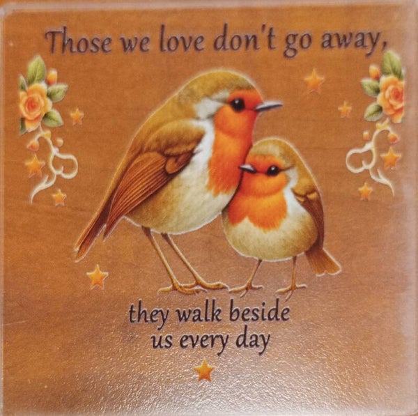 Kunststof tegeltje met vogels