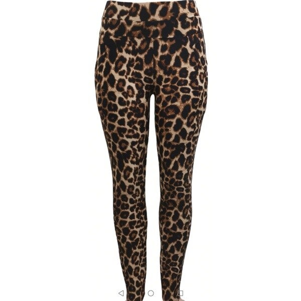 Comfibroek luipaard, smalle pijp