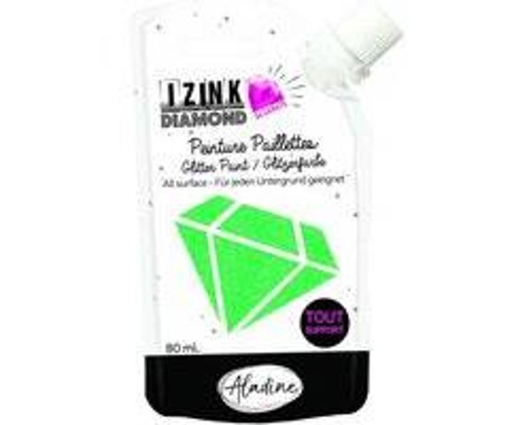 Izink glitterverf Green pastel