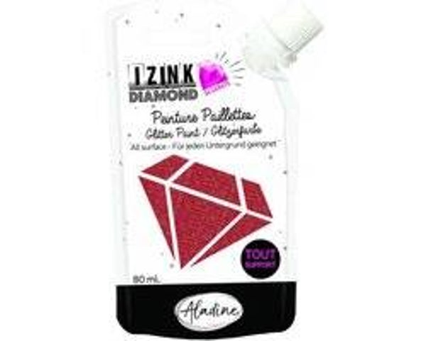 Izink glitterverf Red