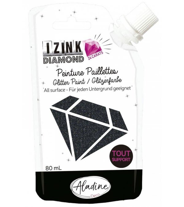 Izink glitterverf Black