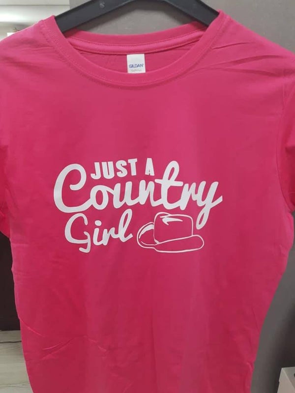 Roze shirt country girl