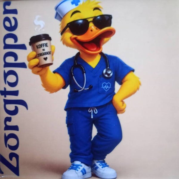 Zorgtopper man tegeltje