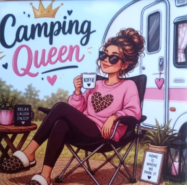 Camping Queen tegeltje