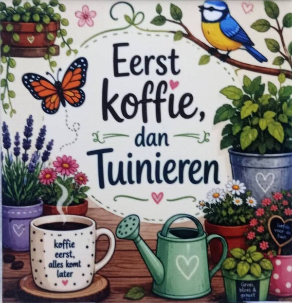 Koffie - tuinieren tegel
