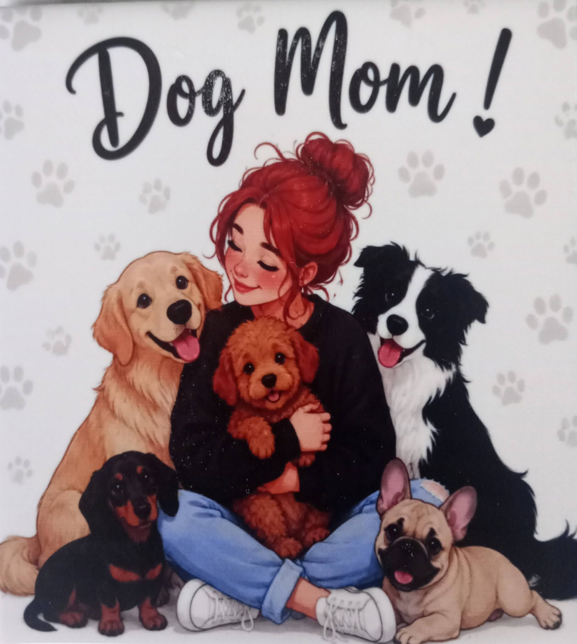 Dog mom tegeltje