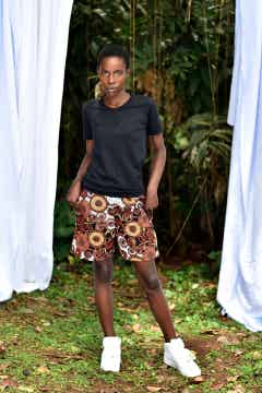 African Print Brown Ankara Shorts