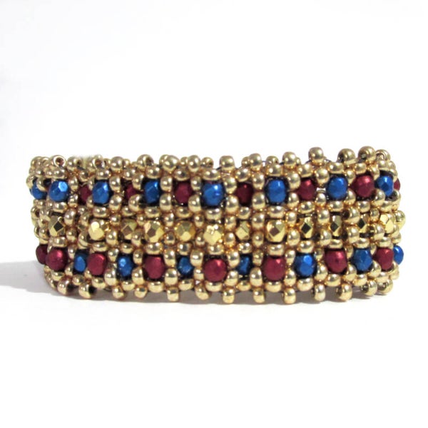 Gold: Handmade Firepolished Beaded Bracelet