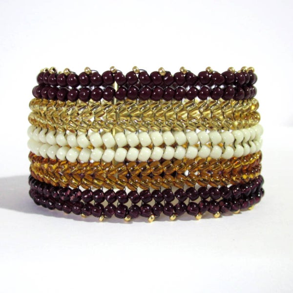 Earth: Handmade Chevron Beaded Bracelet