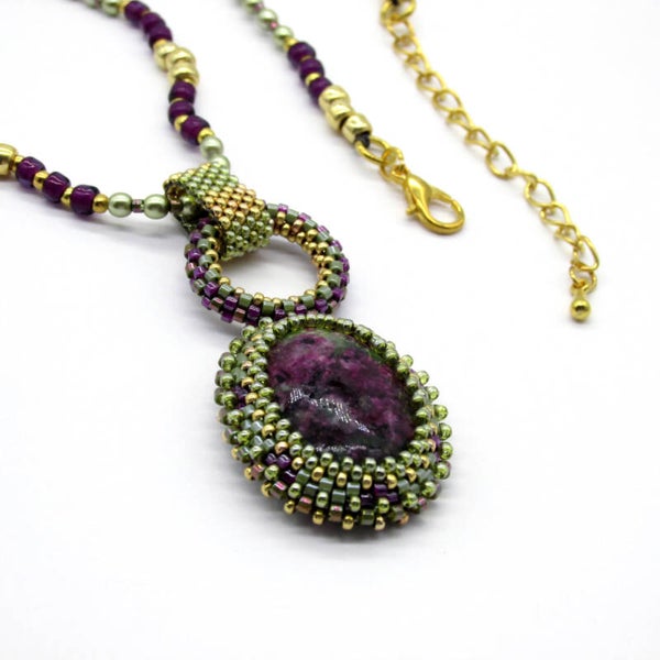 Natural Ruby Quartz Pendant Necklace