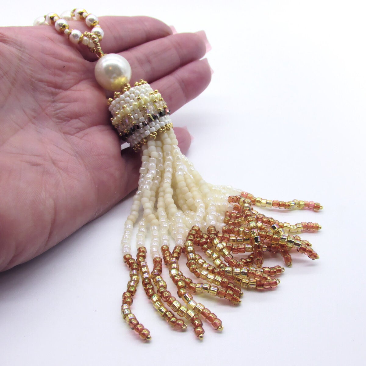 Pearl Tassel Pendant Necklace