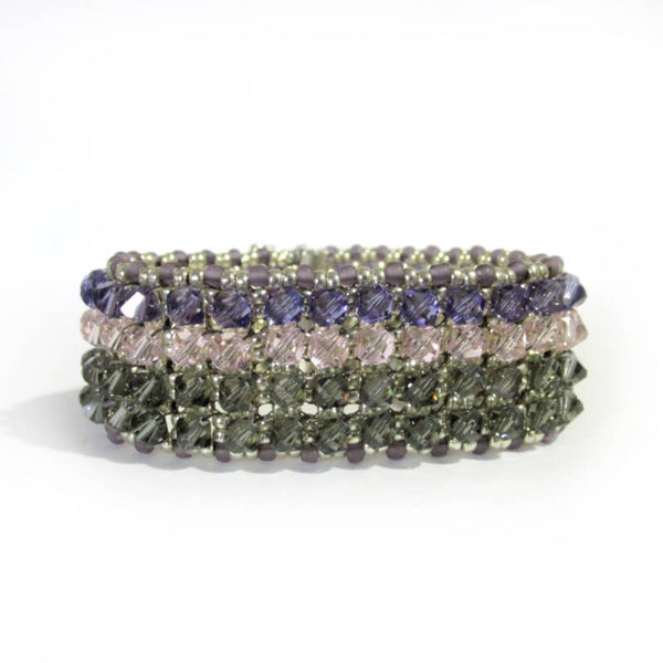 Smokey: Handmade Crystal Beaded Breacelet