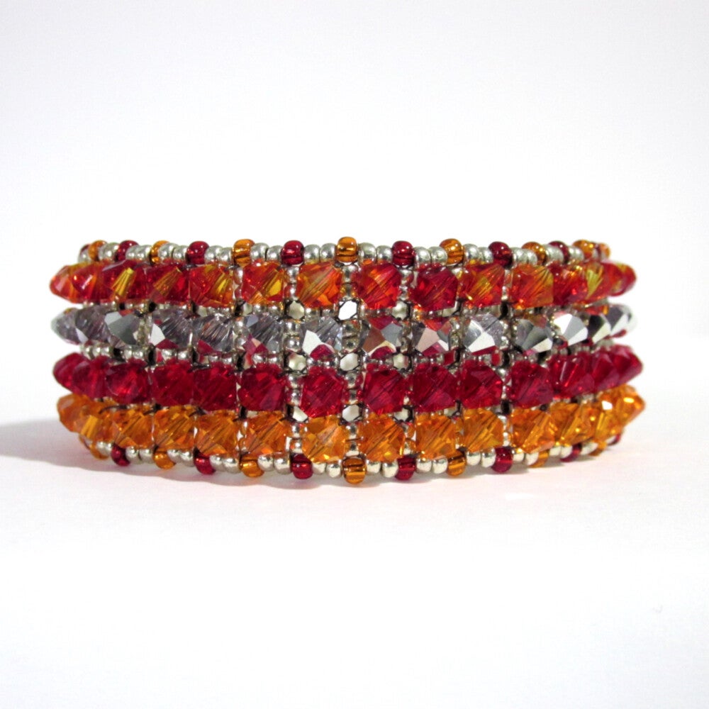 Fire: Handmade Crystal Beaded Bracelet