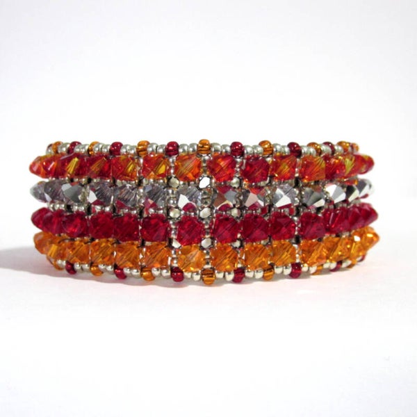 Fire: Handmade Crystal Beaded Bracelet