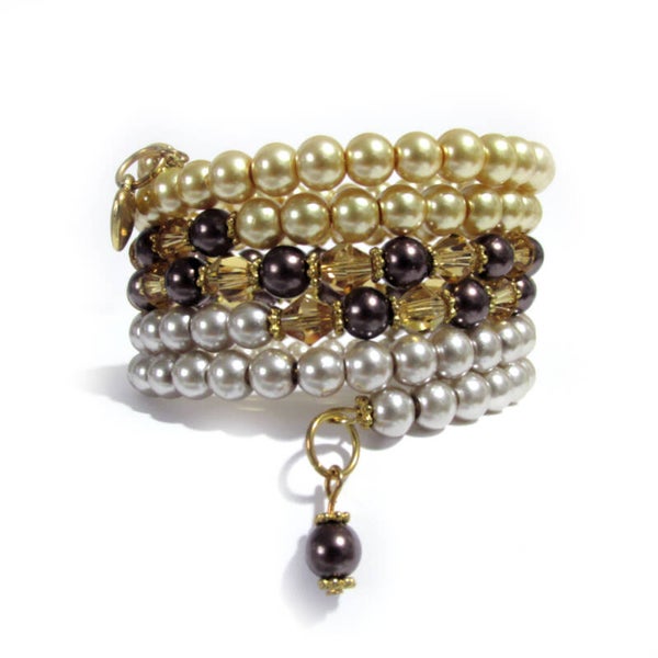 Glass Pearl Wrap Bracelet: 6219