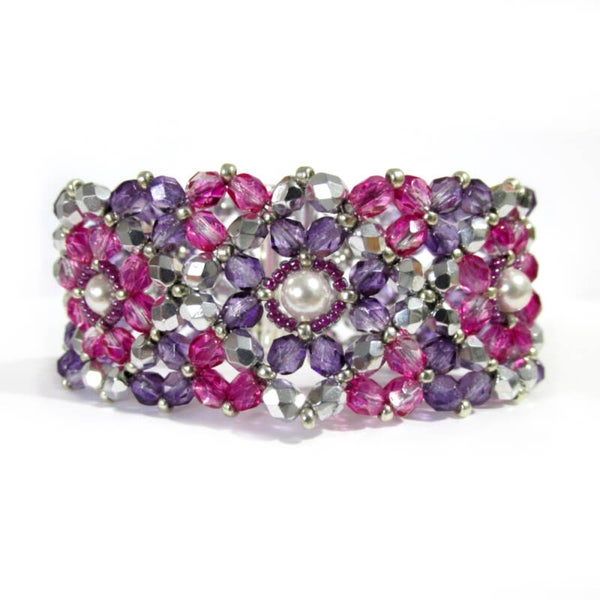 Amy: Handmade Firepolished Beaded Bracelet