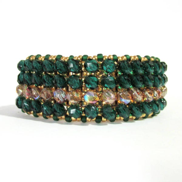 Emerald: Handmade Crystal Beaded Bracelet