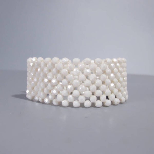 Alabaster: Handmade Firepolished Beaded Bracelet