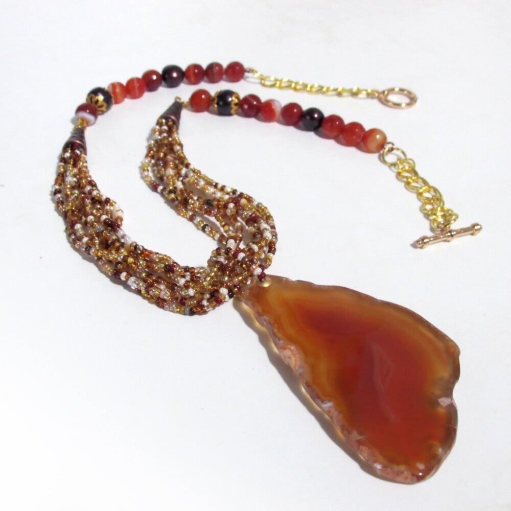 Natural Brown Agate Pendant