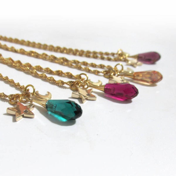 Delicate Swarovski Teardrop Pendant
