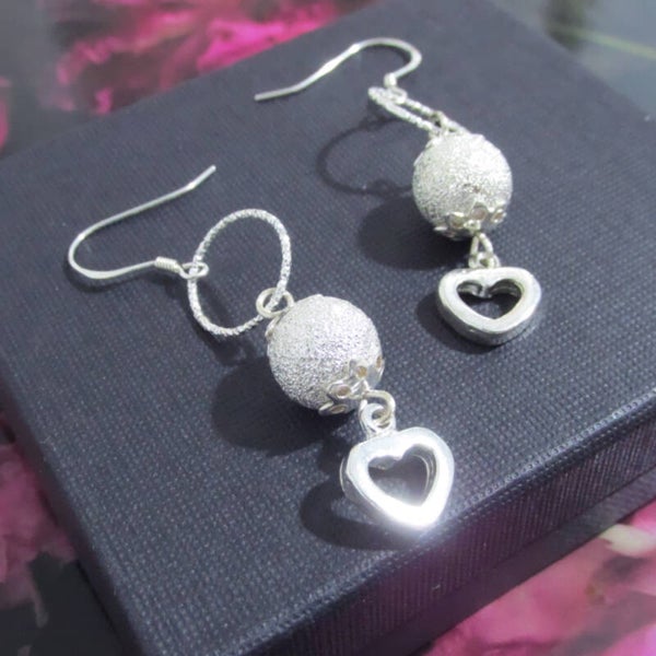Sterling Silver Stardust Drop Earrings