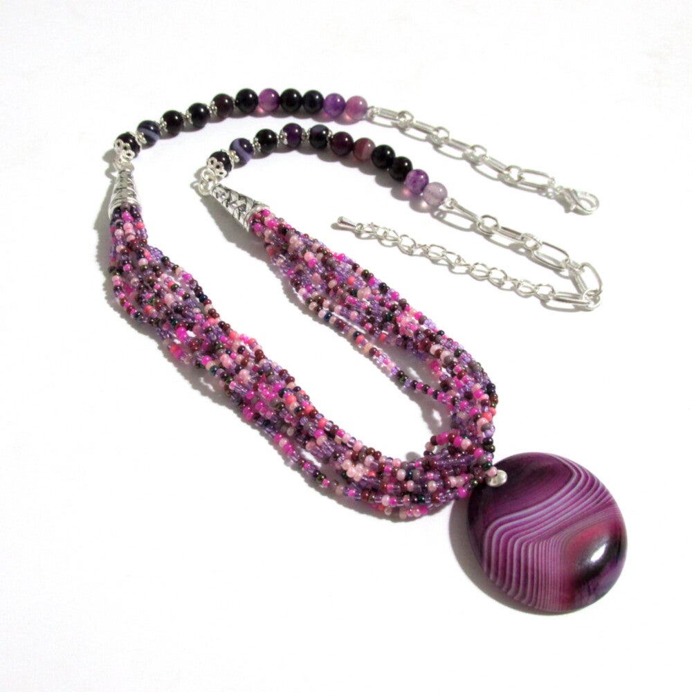 Purple Quartz Agate Pendant