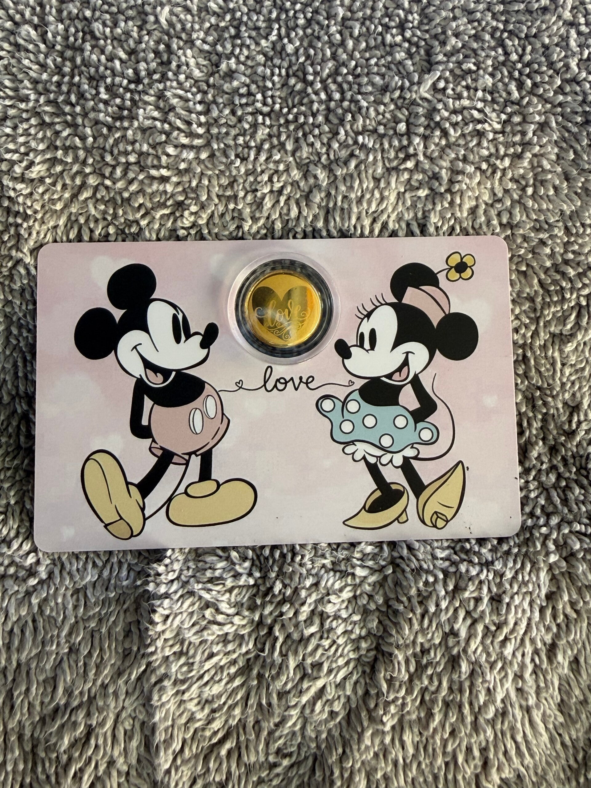 1/1000 OZ GOLD MICKEY AND MINNE (LOVE)