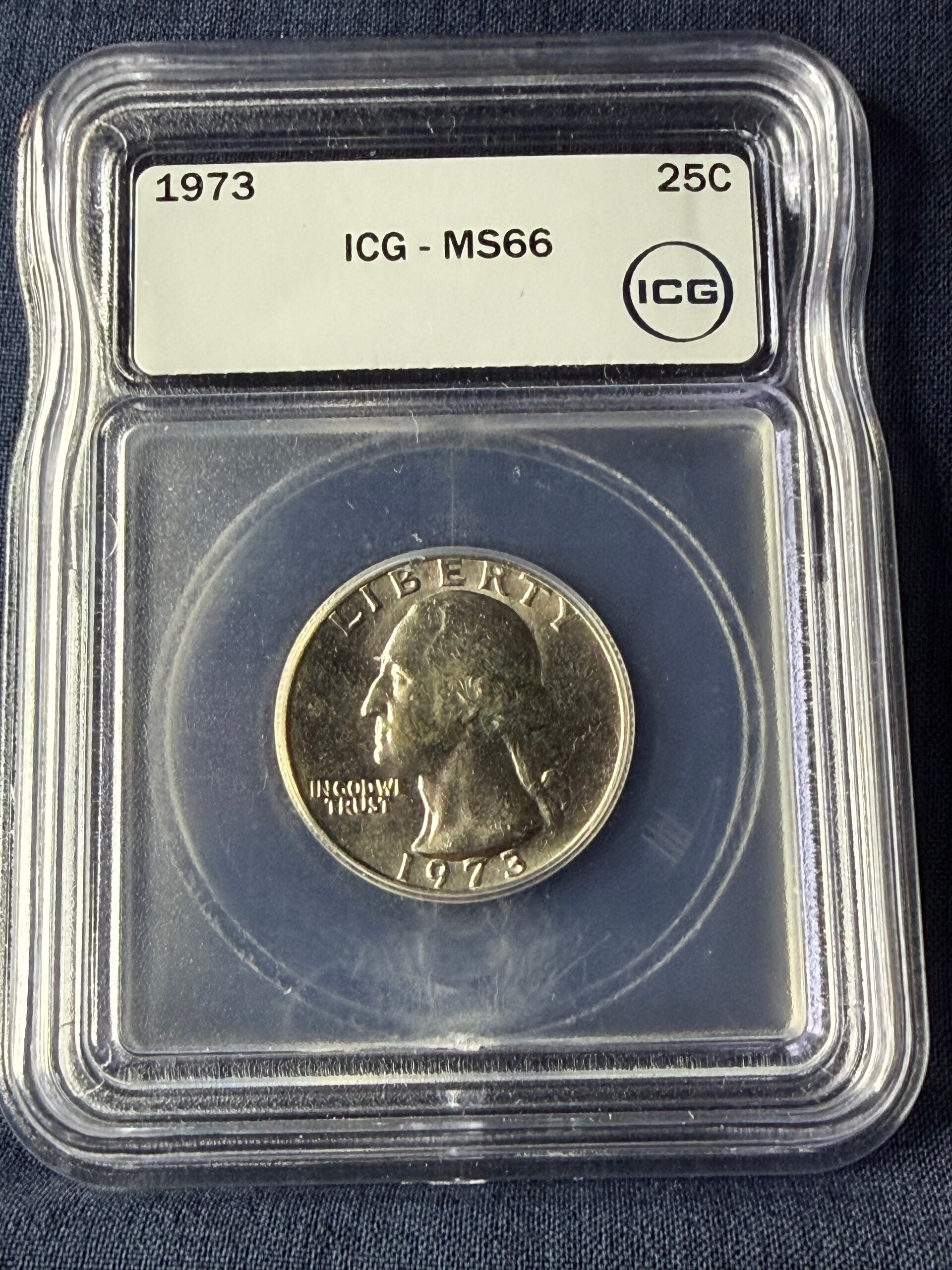 1973 25c ICG - MS66