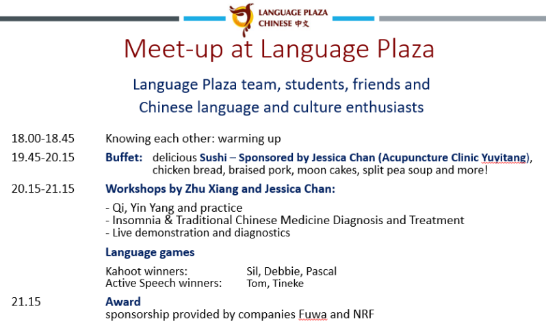 Mandarin Chinese meet up Eindhoven Chinese language and cultural sustainable learning