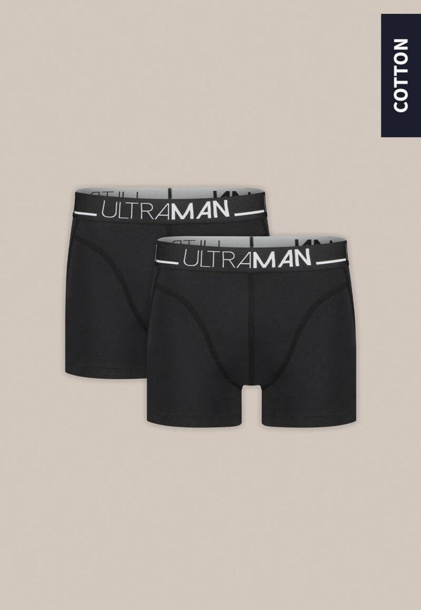 Boxers cotton 2-pack Black