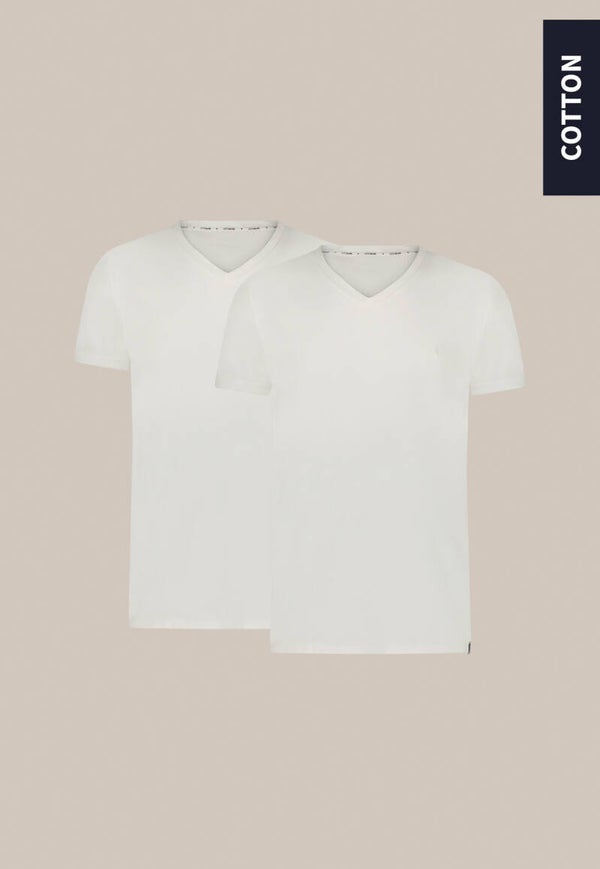 T-shirt V-neck 2-pack White