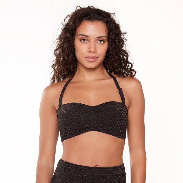 LingaDore Black Lurex Bandeau Top