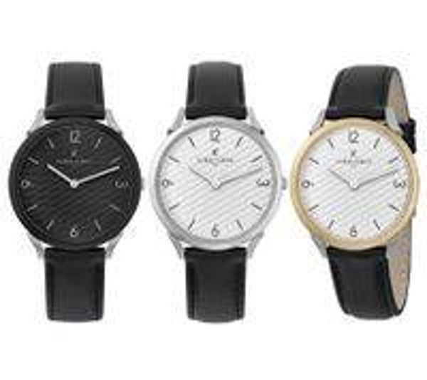 Pierre Cardin Herren Armband-Uhr in Geschenkbox analoge Quarz-Uhr mit Leder-Armband 3ATM 40mm oder 39mm Silber/Gold, Schwarz oder Silber/Schwarz