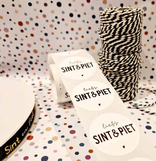 Sticker - Liefs Sint & Piet - 5 stuks