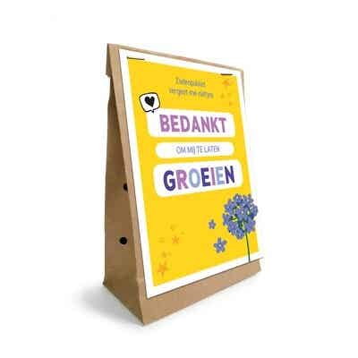 Paper Art - Bedankt om mij te laten groeien - Vergeet me nietjes