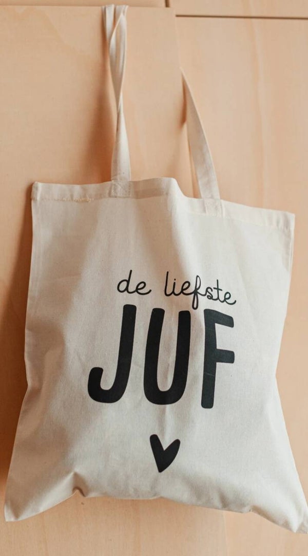Canvas tas - De liefste juf