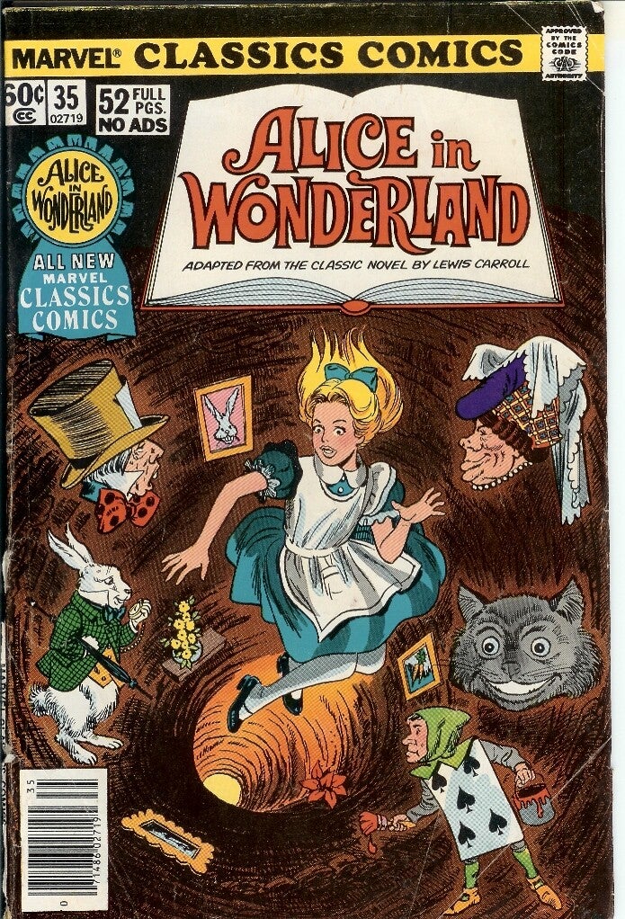 Marvel Classics Comic Series Featuring...  Alice in Wonderland No. 35. 1978. Marvel Comics Group. Gr. 4.0