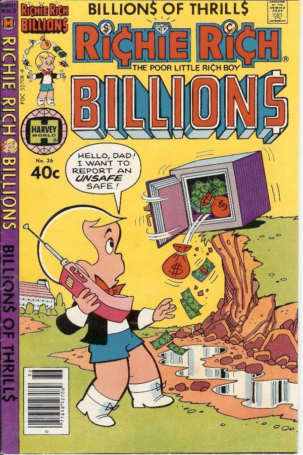 Richie Rich Billions. No. 36. Aug 1980 Harvey Gr. 9.2