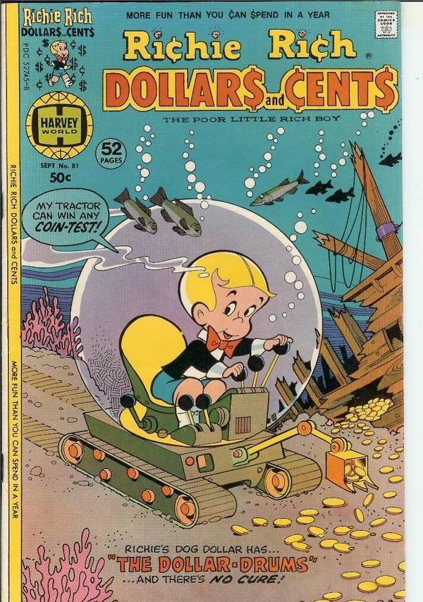 Richie Rich Dollars & Cents. No. 81. Sep. 1977 Harvey Gr. 9.2