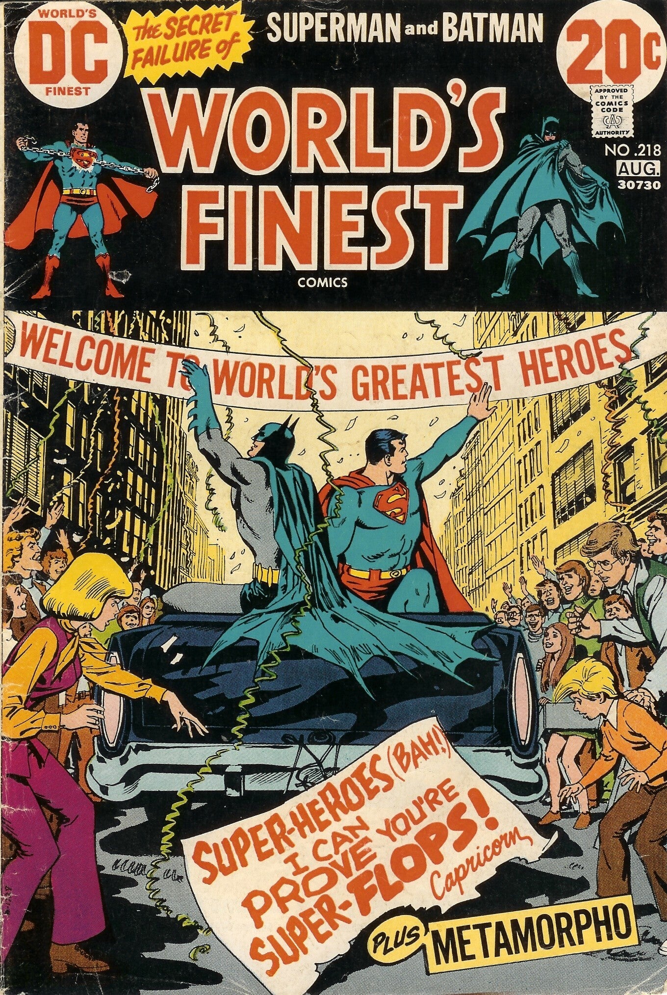 World's Finest Comics. No. 218. July-Aug 1973. DC. Grade 5.0