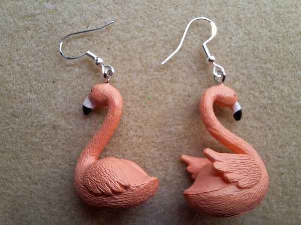 Flamingo oorbellen