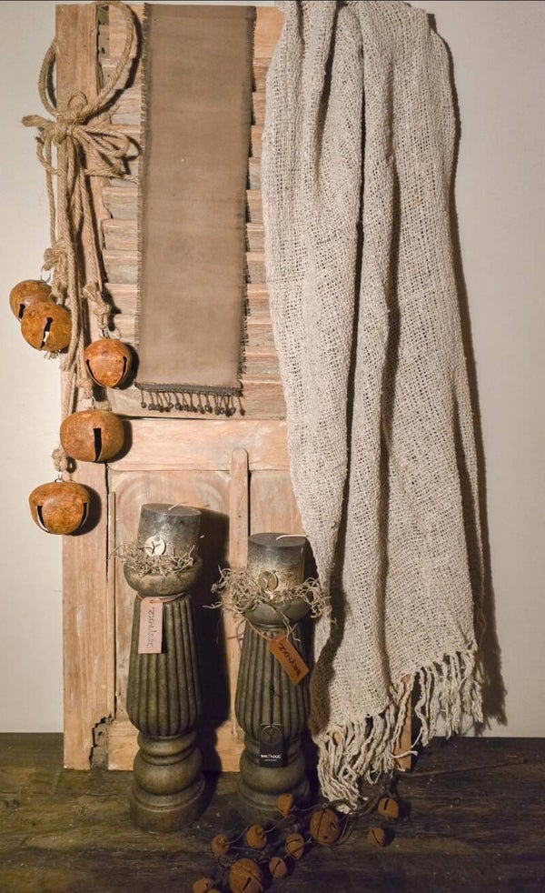 Shabby doek Naturel 150x60 cm