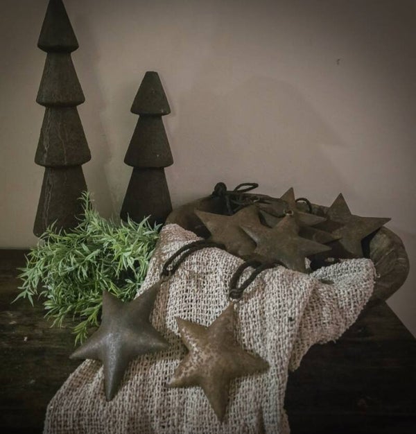 Metalen kerst ster 15 cm