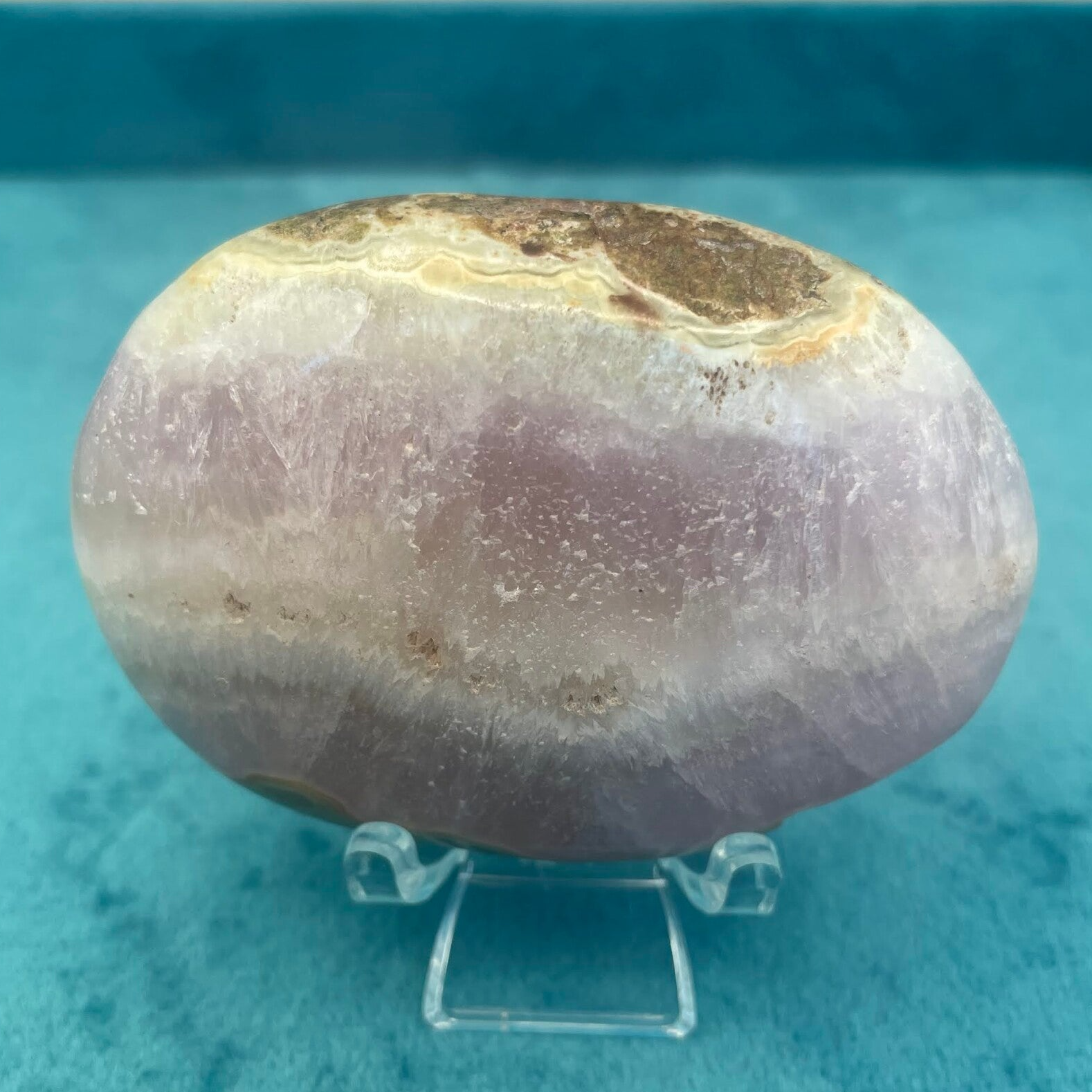 Pink Aragonite Palm Stone (Stock No.735)