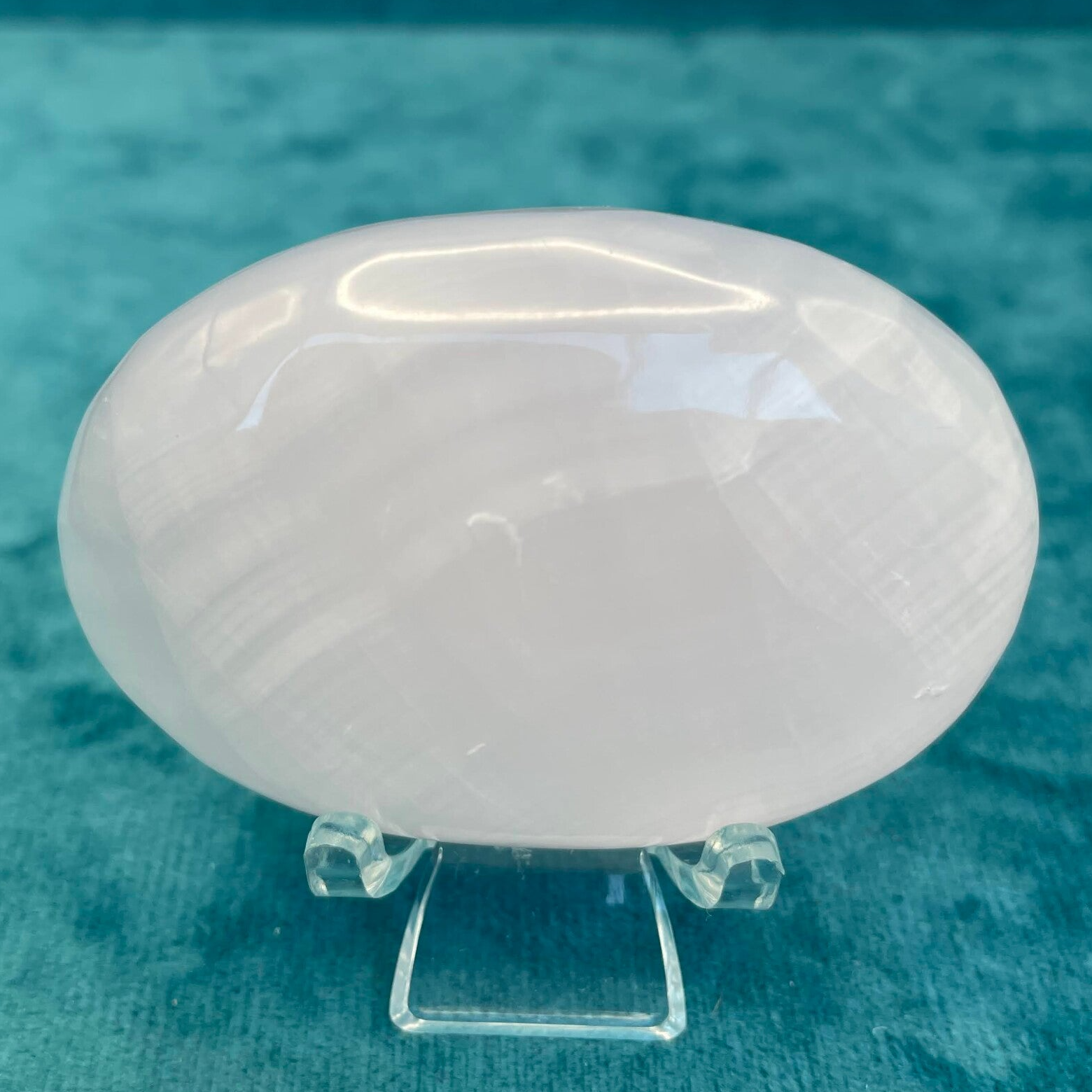 Pink Mangano Calcite Palm Stone (Stock no.0012)