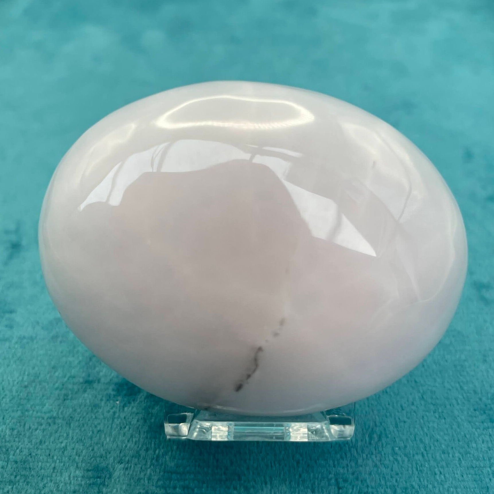 Pink Mangano Calcite Palmstone (Stock No.756)