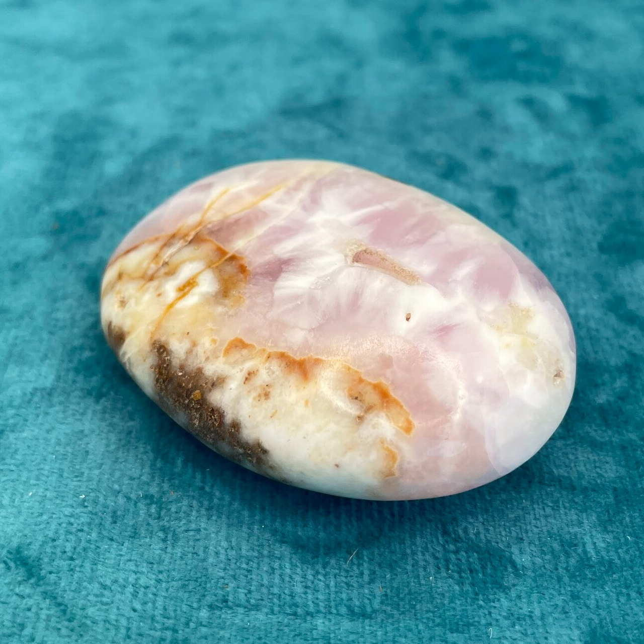 Pink Aragonite Palm Stone(Stock no.0016)