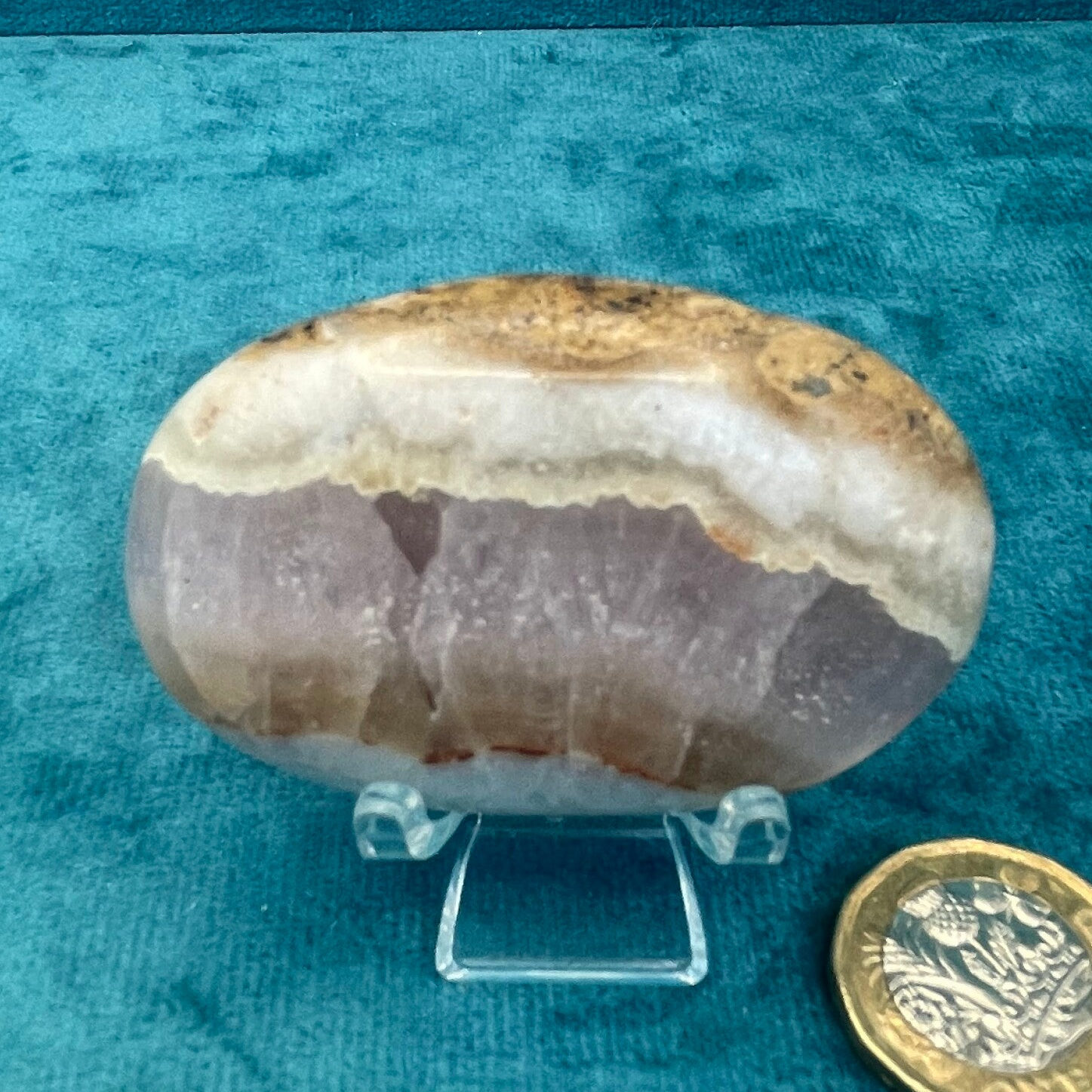 Pink Aragonite Palm Stone(Stock no.0018)
