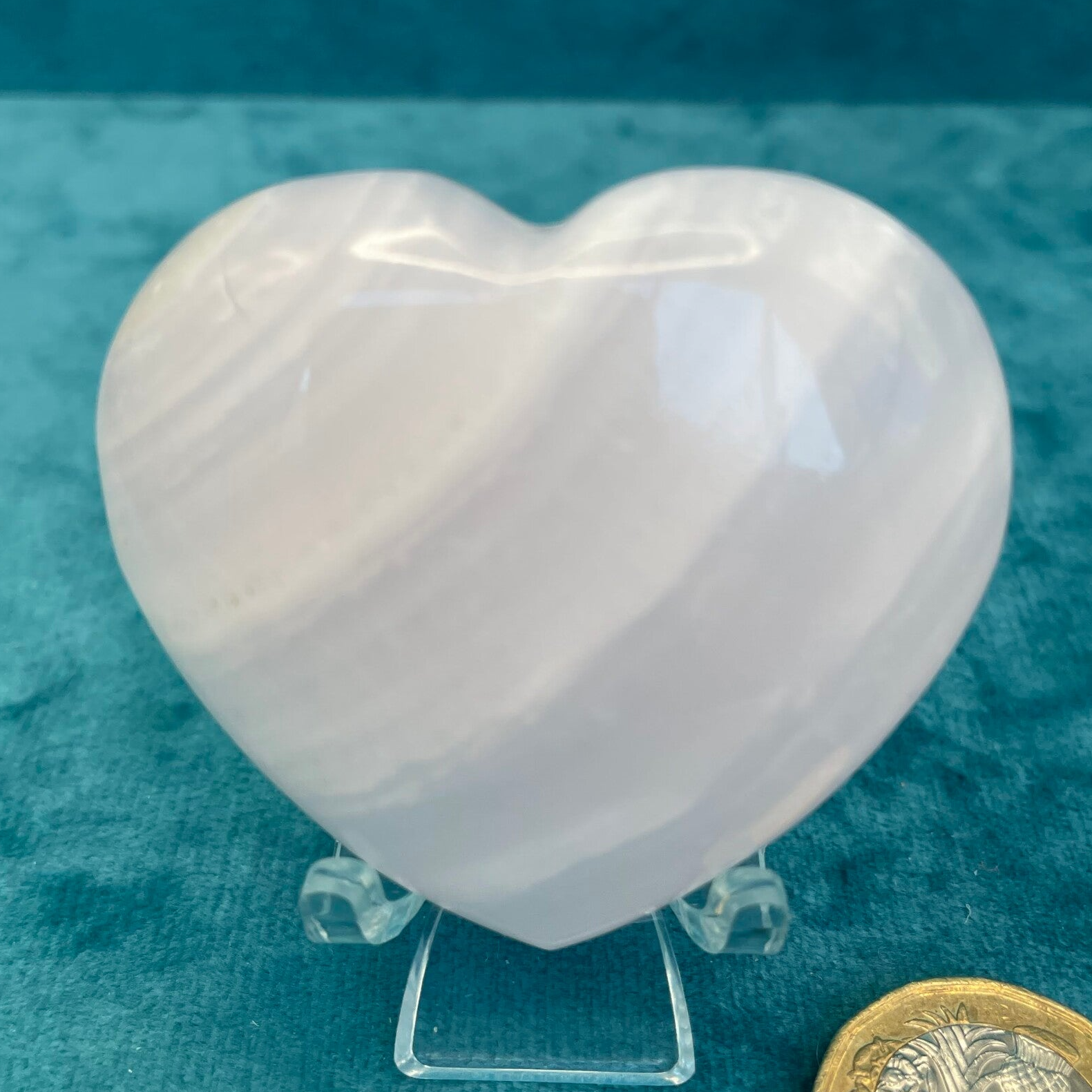 Pink Mangano Calcite Heart (Stock no.0008)