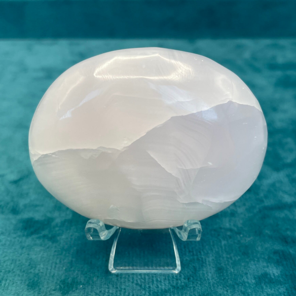 Pink Mangano Calcite Palm Stone (Stock no.0013)